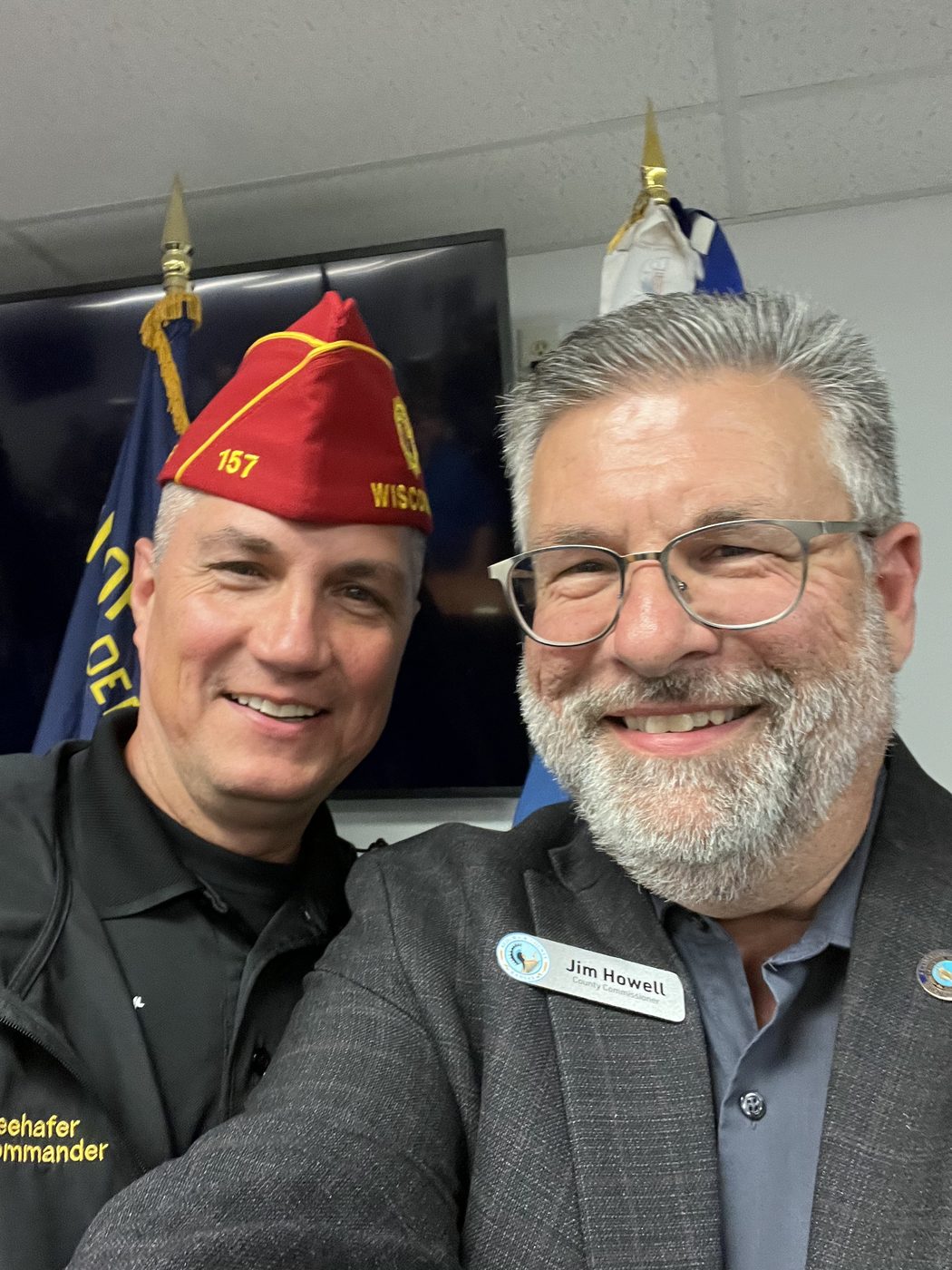 With American Legion Commander Post 157